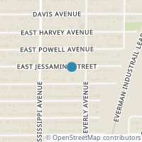 Map location of 1240 E Jessamine Street, Fort Worth, TX 76104