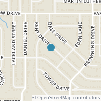 Map location of 1610 Kent Drive, Arlington, TX 76010