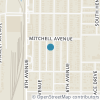 Map location of 2218 Fairmount Avenue, Fort Worth, TX 76110