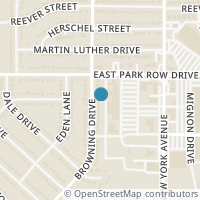 Map location of 1509 Browning Drive, Arlington, TX 76010