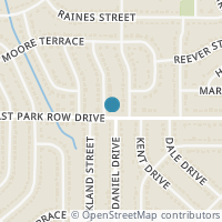 Map location of 1425 Swiss St, Arlington TX 76010
