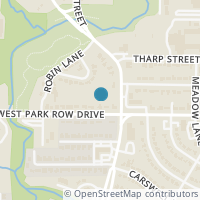 Map location of 105 W Park Row Dr, Arlington TX 76010