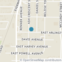 Map location of 2125 Ash Crescent Street, Fort Worth, TX 76104
