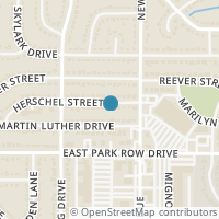 Map location of 1816 Herschel Street, Arlington, TX 76010