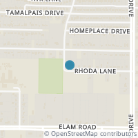 Map location of 9907 Rhoda Lane, Dallas, TX 75217