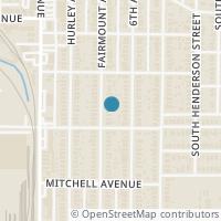 Map location of 1933 Fairmount Avenue, Fort Worth, TX 76110