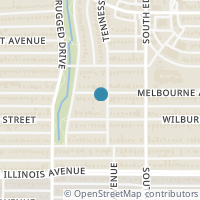 Map location of 1606 Melbourne Avenue, Dallas, TX 75224