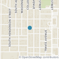 Map location of 1901 College Avenue, Fort Worth, TX 76110