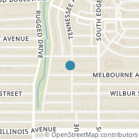 Map location of 1601 Melbourne Ave, Dallas TX 75224