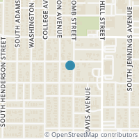 Map location of 1808 Lipscomb St, Fort Worth TX 76110