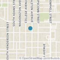 Map location of 1724 Alston Ave, Fort Worth TX 76110