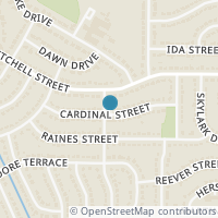 Map location of 1401 Cardinal Street, Arlington, TX 76010