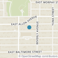 Map location of 1235 Elmwood Avenue, Fort Worth, TX 76104