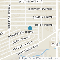 Map location of 2603 Poinsettia Drive, Dallas, TX 75211