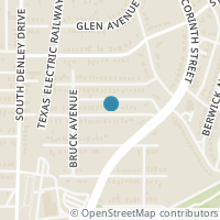 Map location of 1535 Iowa Avenue, Dallas, TX 75216