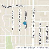 Map location of 1727 Alaska Avenue, Dallas, TX 75216