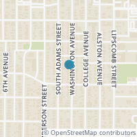 Map location of 1616 Washington Avenue, Fort Worth, TX 76104