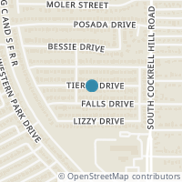 Map location of 4454 Tierra Drive, Dallas, TX 75211