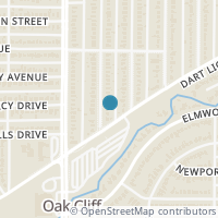 Map location of 1622 Hollywood Avenue, Dallas, TX 75208