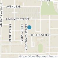 Map location of 1725 Vincennes St, Fort Worth TX 76105