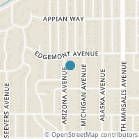 Map location of 1522 Arizona Avenue, Dallas, TX 75216
