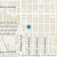 Map location of 1415 Hurley Avenue, Fort Worth, TX 76104