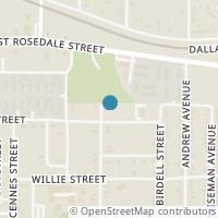 Map location of 1603 Dillard St, Fort Worth TX 76105