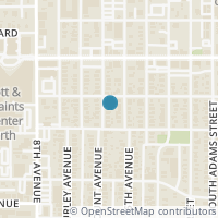 Map location of 1409 Fairmount Avenue, Fort Worth, TX 76104