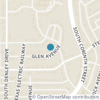 Map location of 1511 Glen Avenue, Dallas, TX 75216