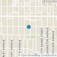 Map location of 1404 5th Avenue, Fort Worth, TX 76104