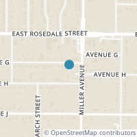 Map location of 4136 Avenue G, Fort Worth TX 76105