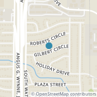 Map location of 2801 Gilbert Cir, Arlington TX 76010