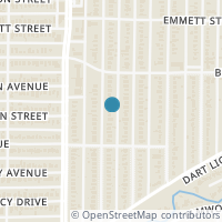 Map location of 1402 Hollywood Avenue, Dallas, TX 75208