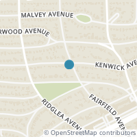 Map location of 6301 Kenwick Avenue, Fort Worth, TX 76116
