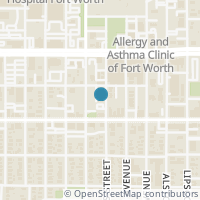 Map location of 1214 S Adams Street, Fort Worth, TX 76104