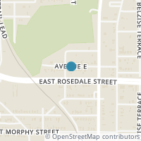 Map location of 1504 Avenue E, Fort Worth, TX 76104