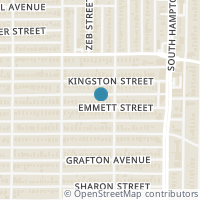 Map location of 2515 Emmett Street, Dallas, TX 75211