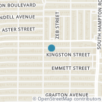 Map location of 2539 Kingston St, Dallas TX 75211
