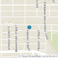 Map location of 1201 E Humbolt Street, Fort Worth, TX 76104