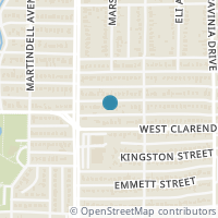 Map location of 3202 Aster St, Dallas TX 75211