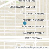 Map location of 4700 Birchman Avenue, Fort Worth, TX 76107
