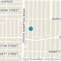 Map location of 1005 Hollywood Avenue, Dallas, TX 75208