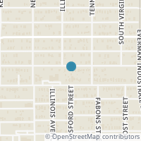 Map location of 1108 E Leuda Street, Fort Worth, TX 76104
