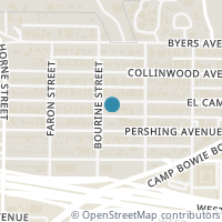 Map location of 5429 El Campo Avenue, Fort Worth, TX 76107