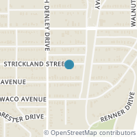 Map location of 1330 Strickland St, Dallas TX 75216