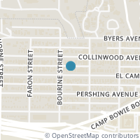 Map location of 5426 El Campo Avenue, Fort Worth, TX 76107