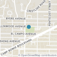 Map location of 5129 Collinwood Ave, Fort Worth TX 76107