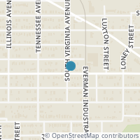 Map location of 1301 E Hattie Street, Fort Worth, TX 76104