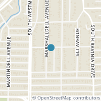Map location of 806 Marshalldell Ave, Dallas TX 75211