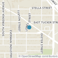 Map location of 615 Loney Street, Fort Worth, TX 76104
